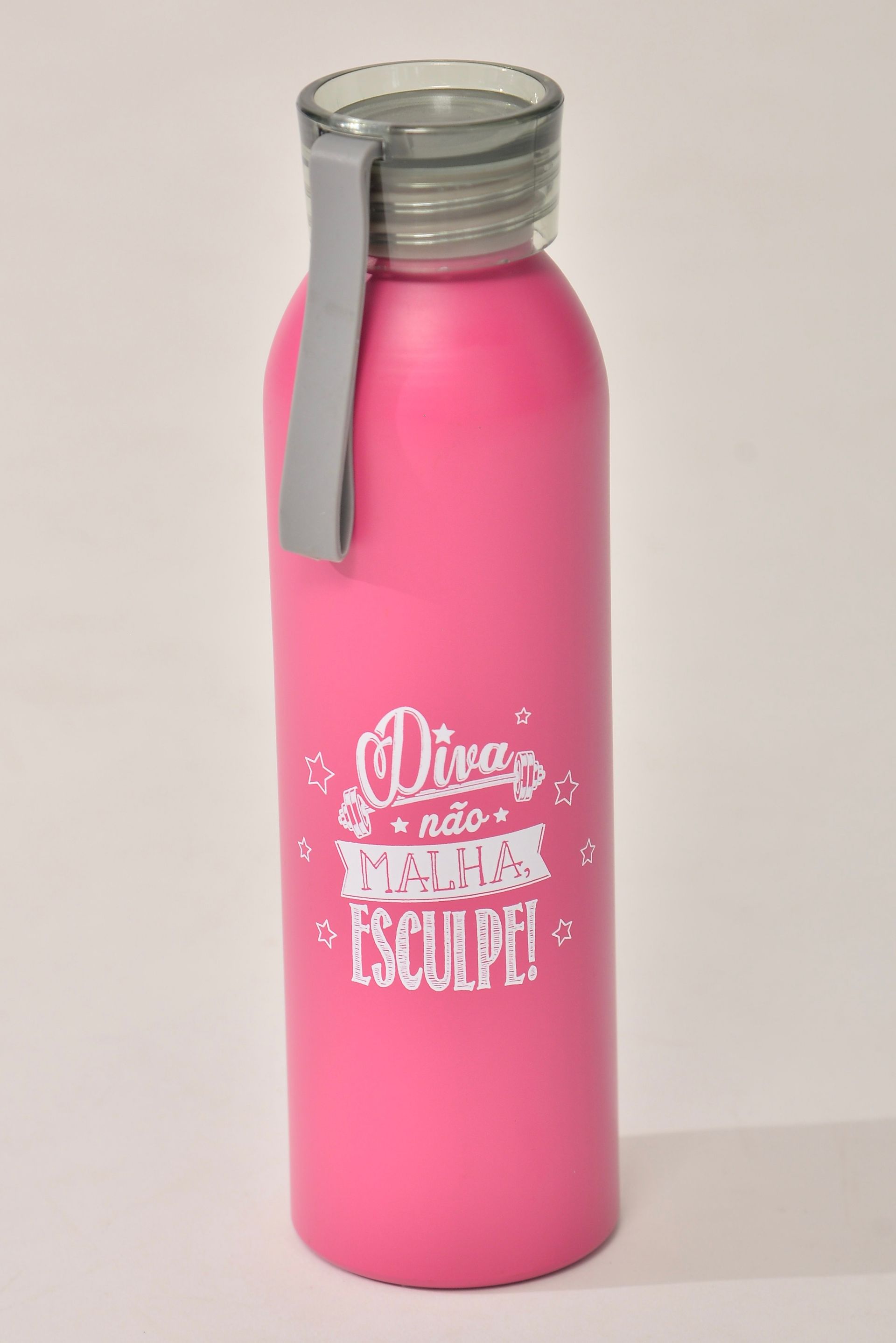 Garrafa Squeeze Alumínio 650ml Rosa