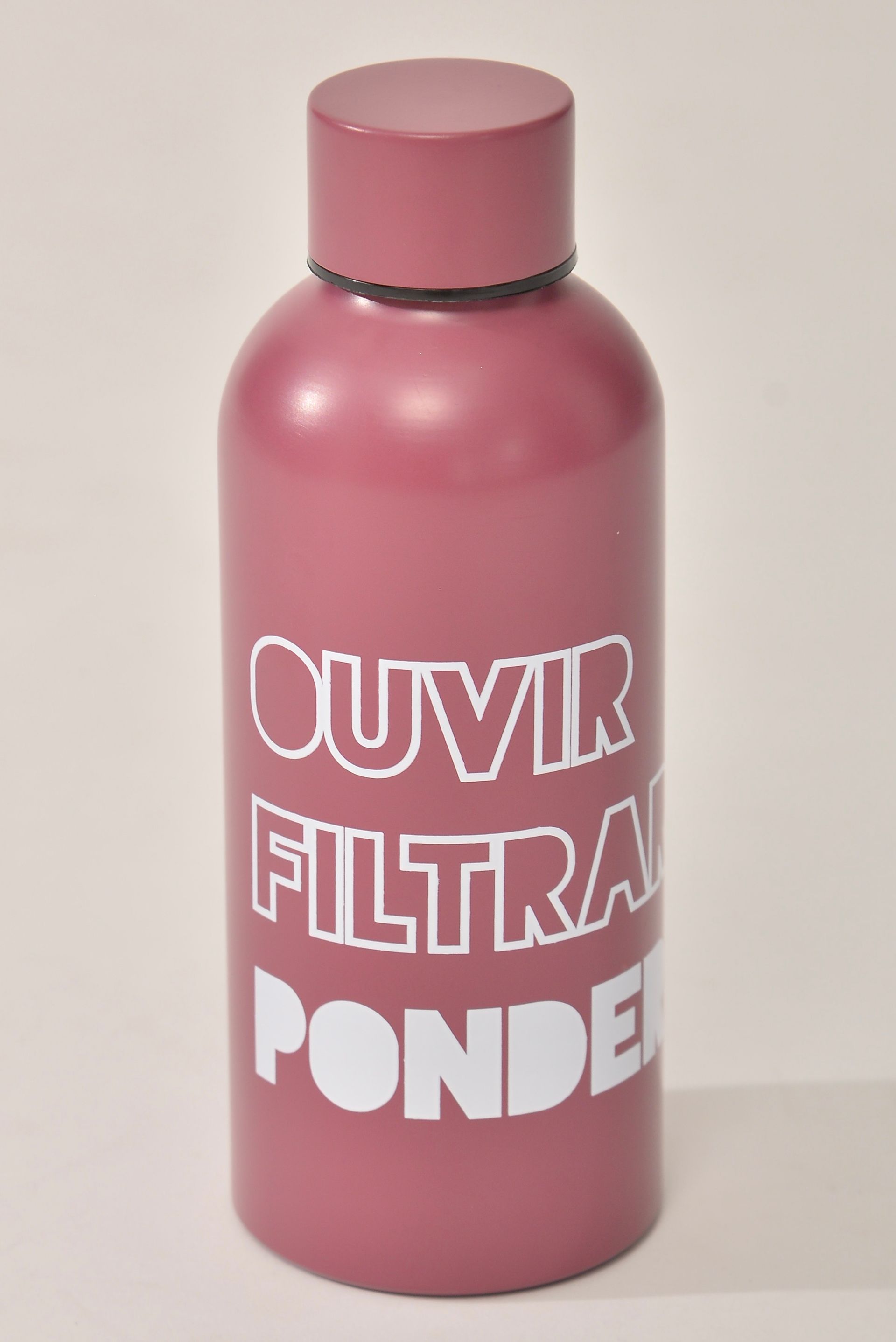 Garrafa Squeeze Alumínio 600ml Marsala