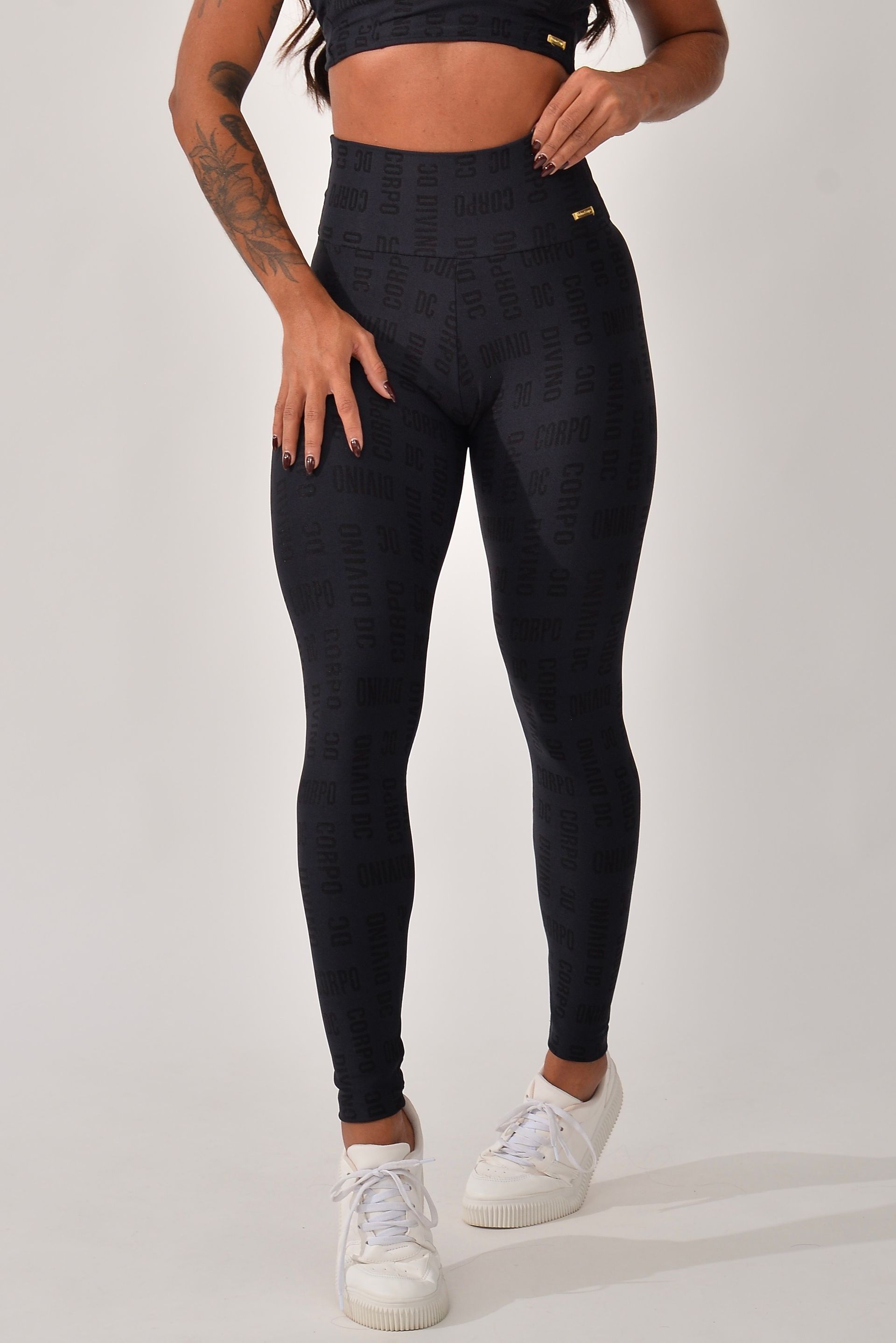 Legging Fitness Cintura Alta Preta DC