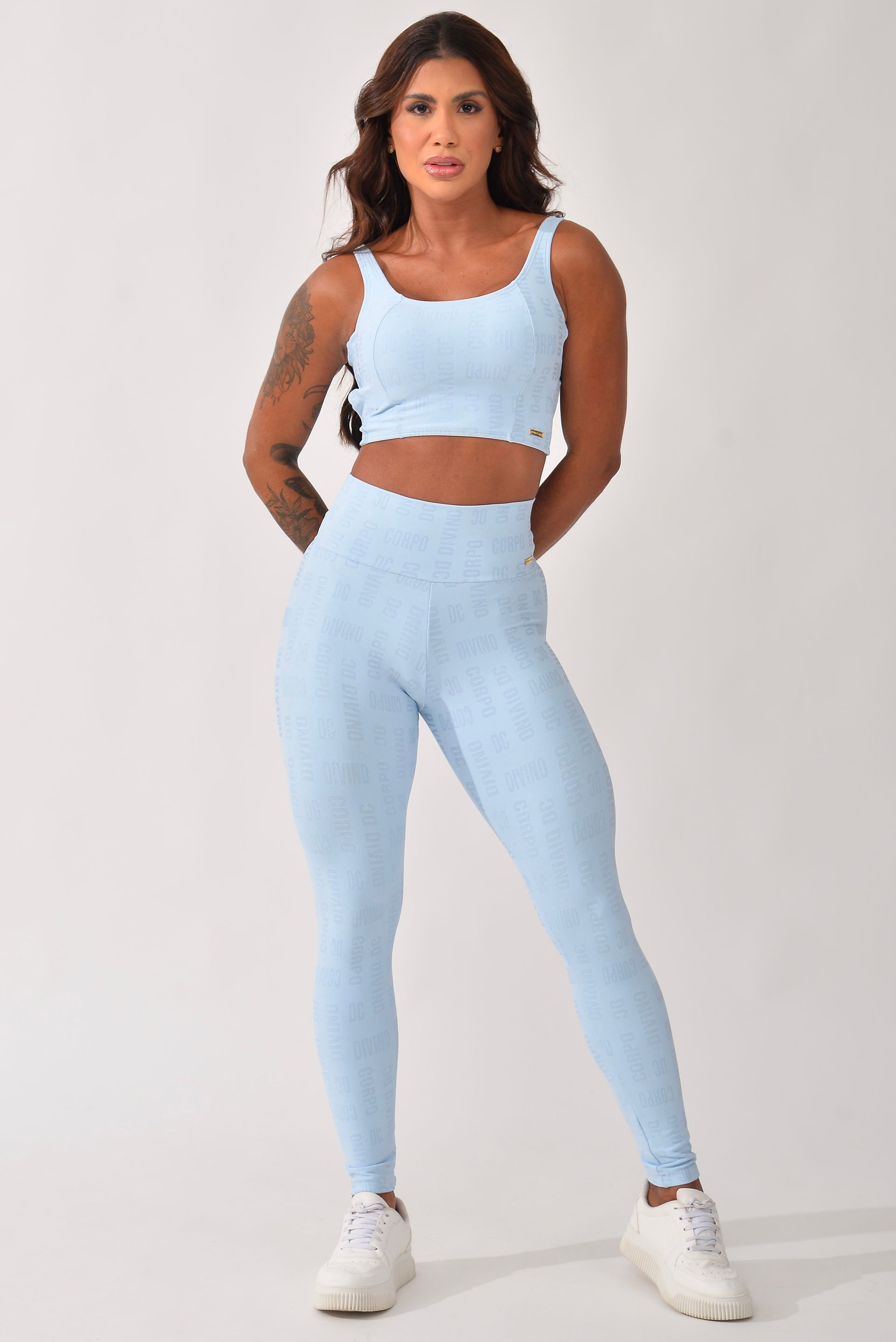 Conjunto Legging Fitness Cintura Alta Azul DC