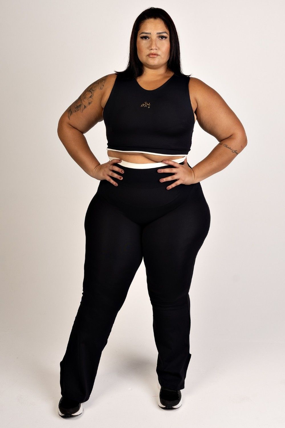 Conjunto Calça Flare Preto JuPxt