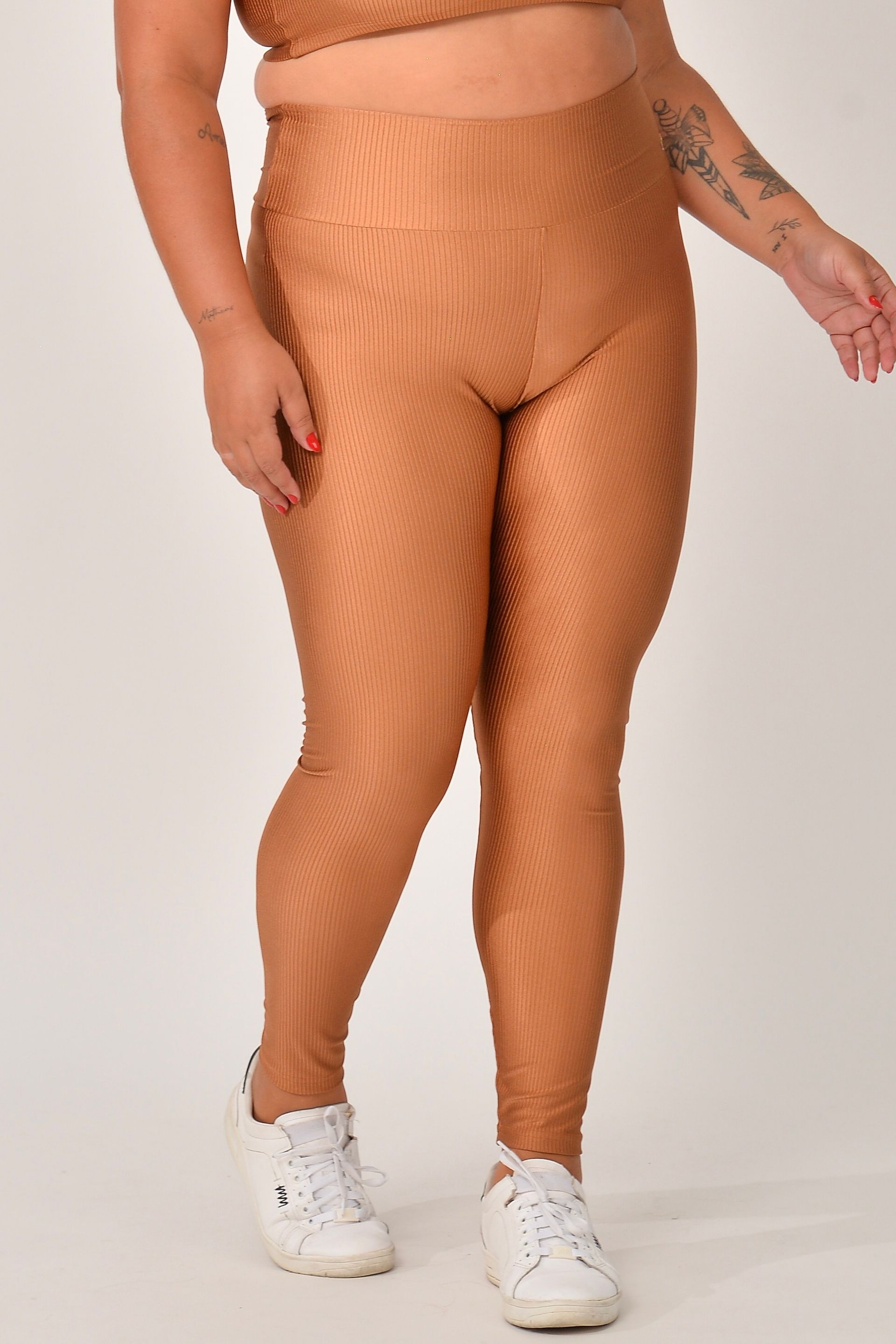 Legging Plus Size Cintura Alta Caramelo Prada