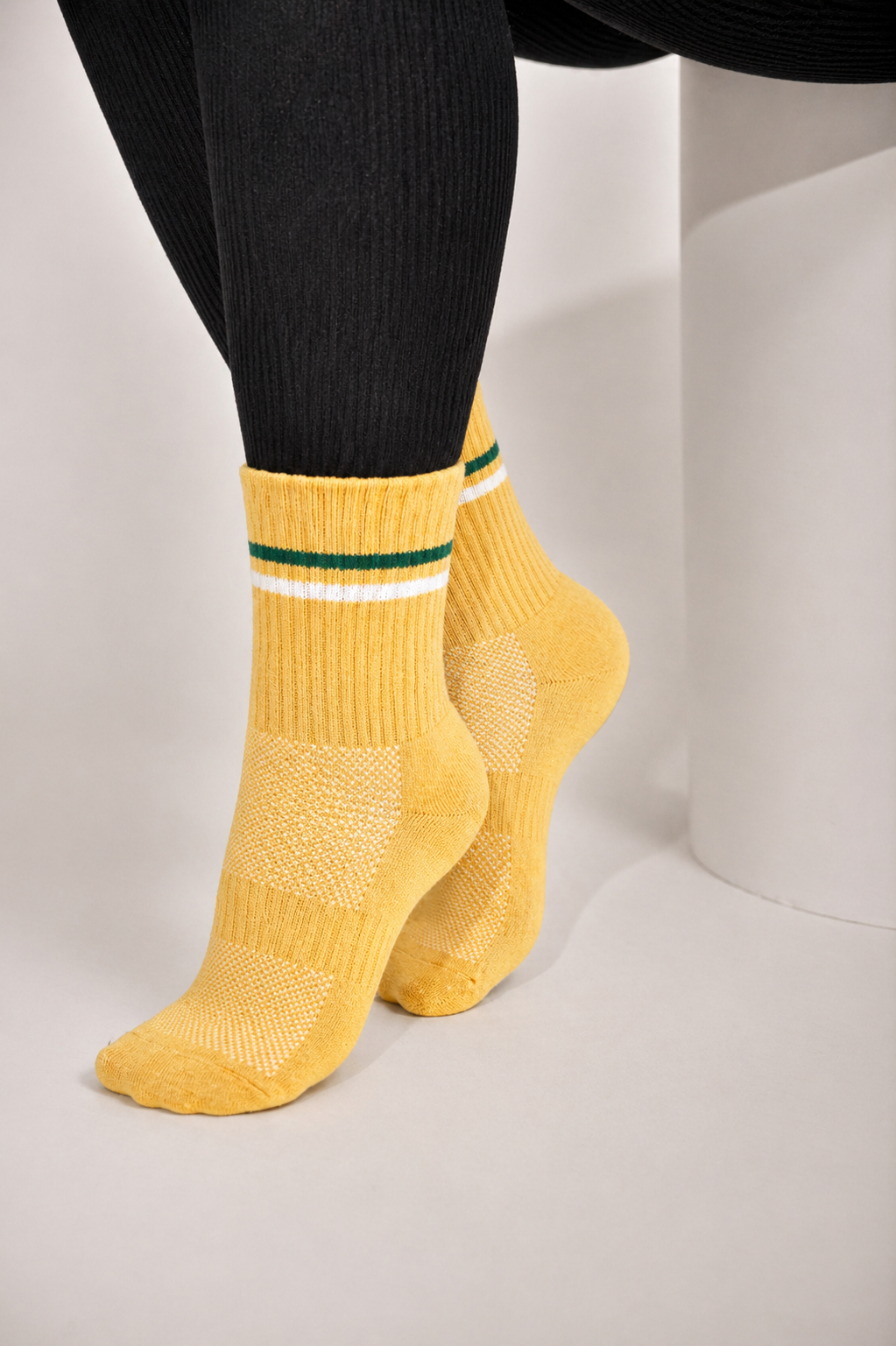 Meia Cano Médio Amarelo Vibre