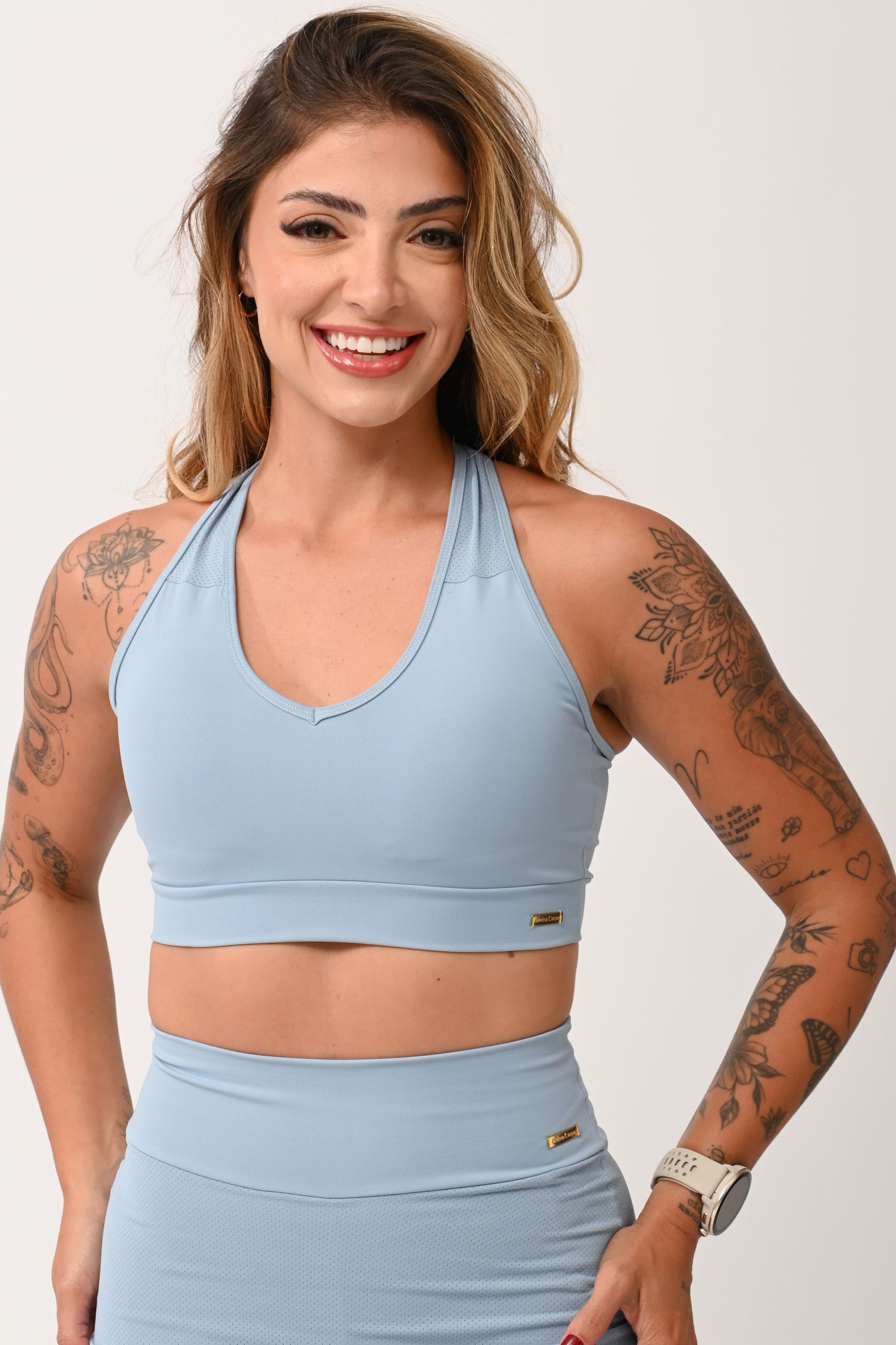 Top Fitness Com Bojo Azul Fluir