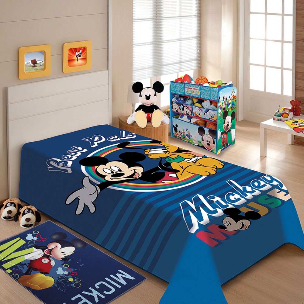 Cobertor Juvenil Jolitex Raschel Personagens 1,50 x 2,00m - Mickey Mouse