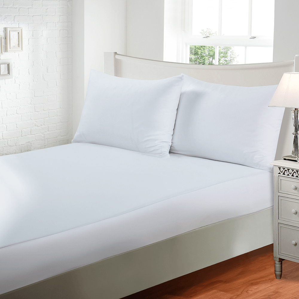 Jogo de Cama Queen 3 Pçs Jolitex Liso Toque de Seda 300 fios - Branco