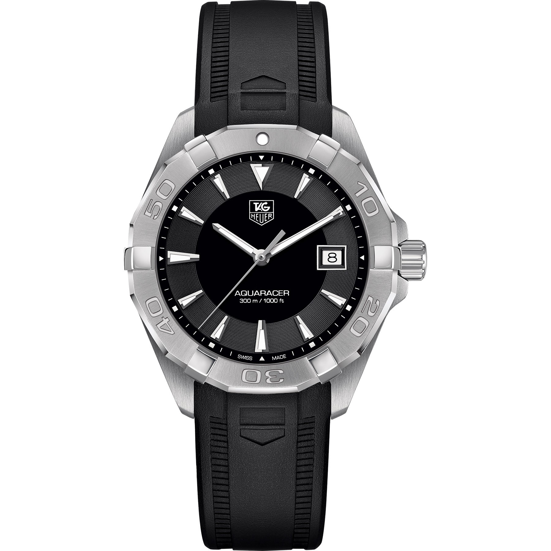 TAG Heuer Aquaracer Calibre Quartz Masculino Preto Borracha 3