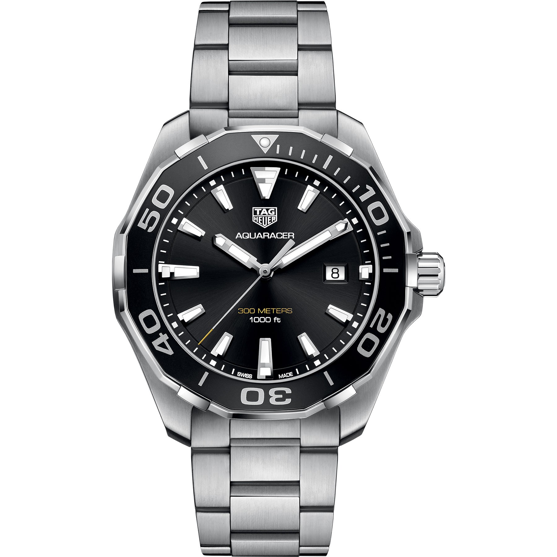 TAG Heuer Aquaracer Calibre Quartz Masculino Preto A o 3 ponteiros