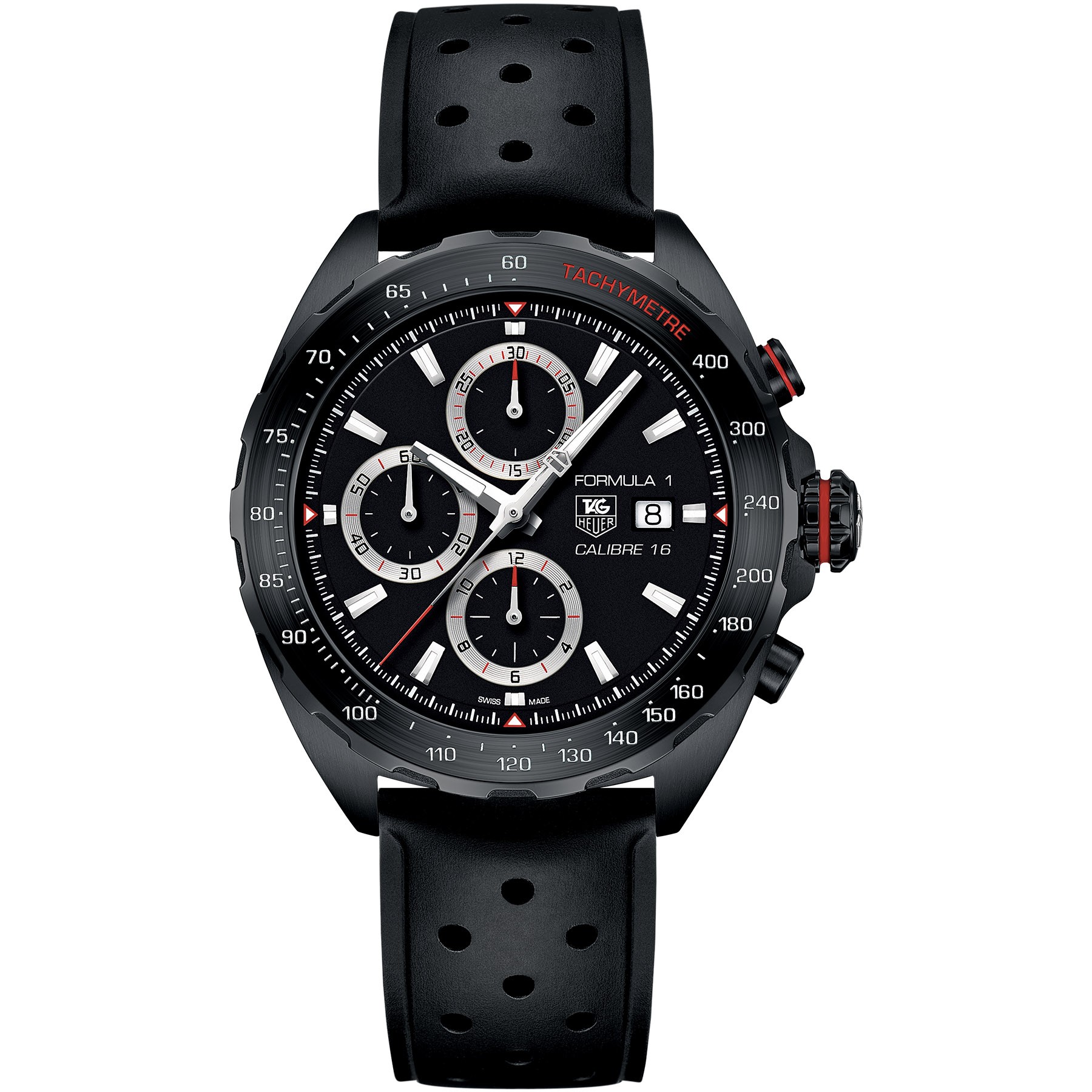 TAG Heuer Formula 1 Calibre 16 Autom tico Masculino Preto Borracha