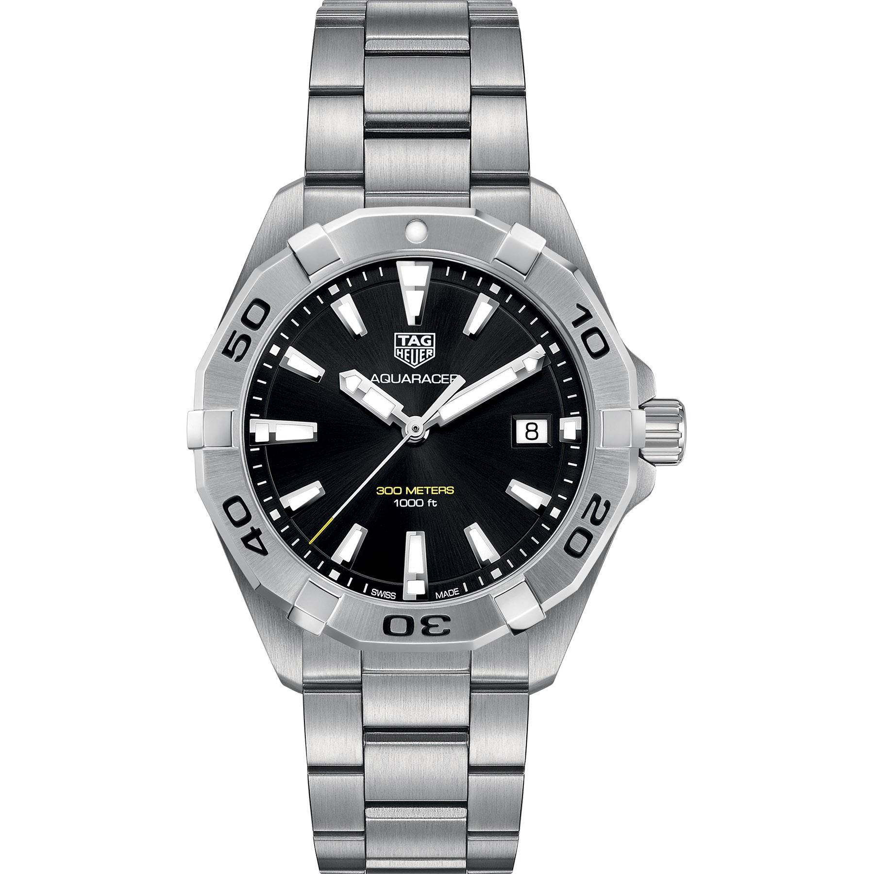 TAG Heuer Aquaracer Calibre Quartz Masculino Preto A o 3 Ponteiros