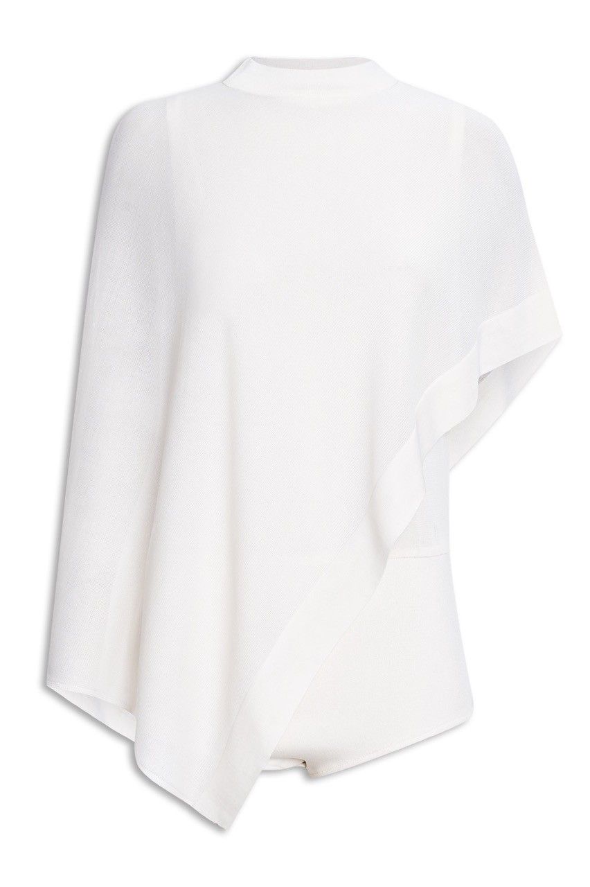 BODY COM PONCHO LEVE TRICOT