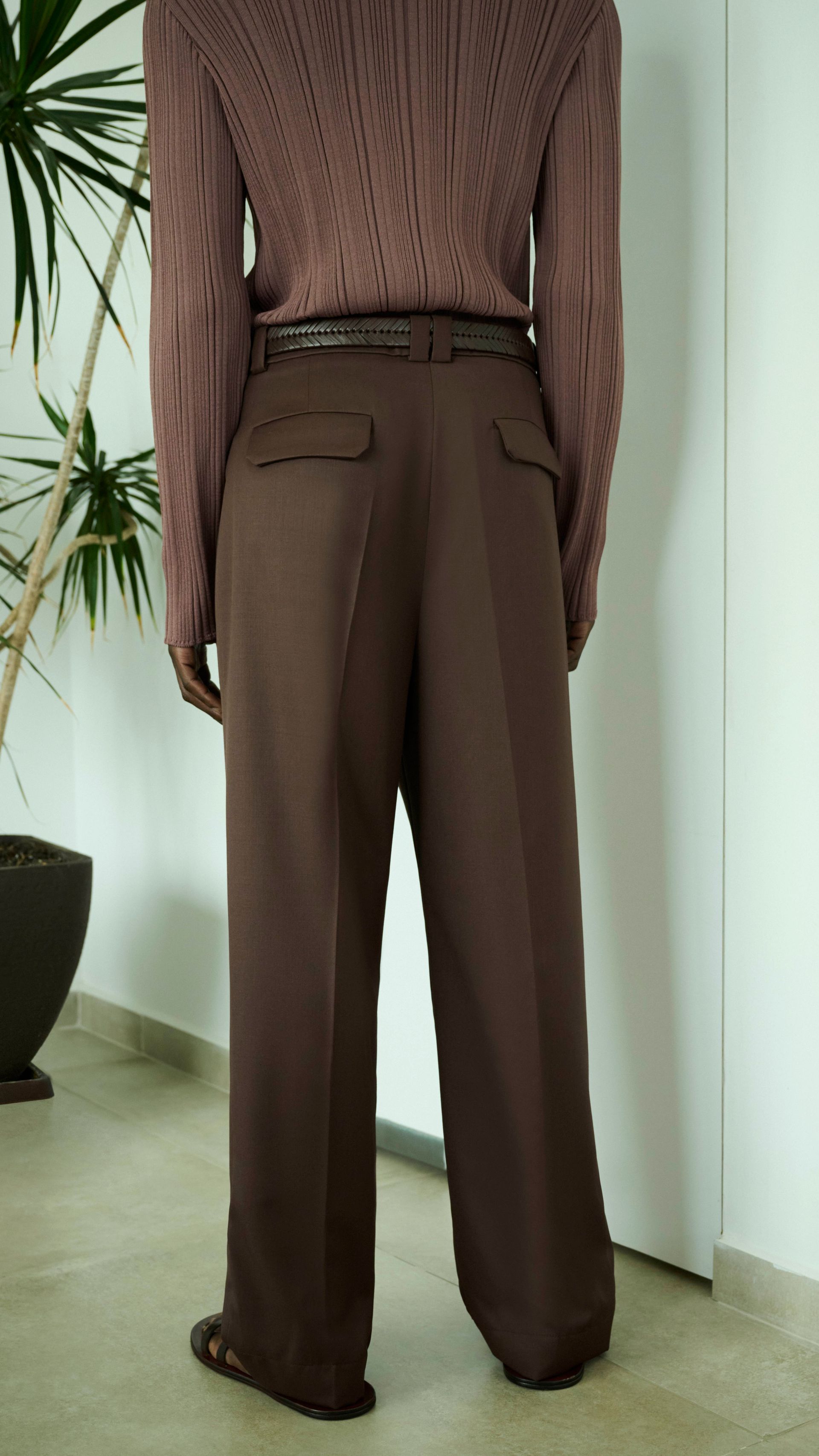 CALÇA AMPLA LÃ FRIA
