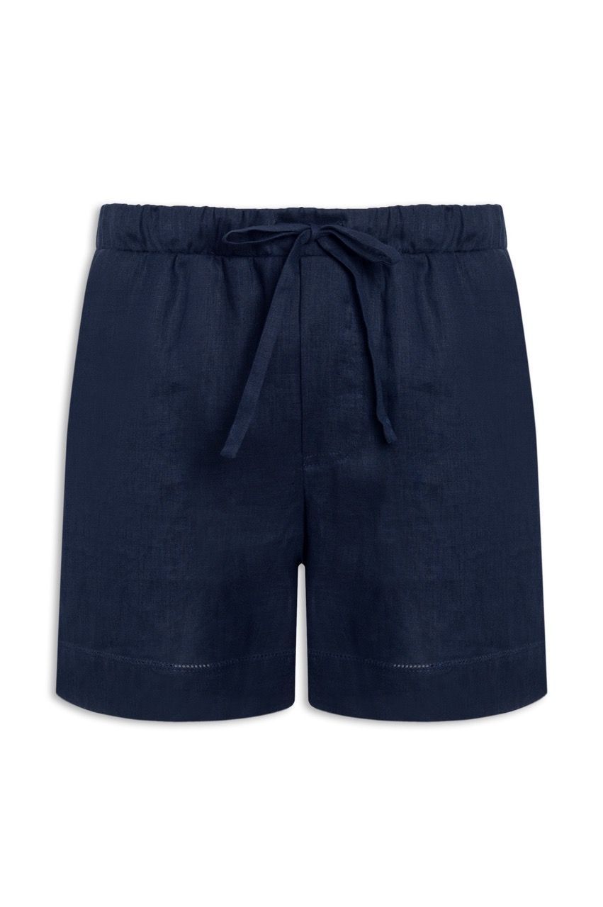 SHORT AJOUR LINHO