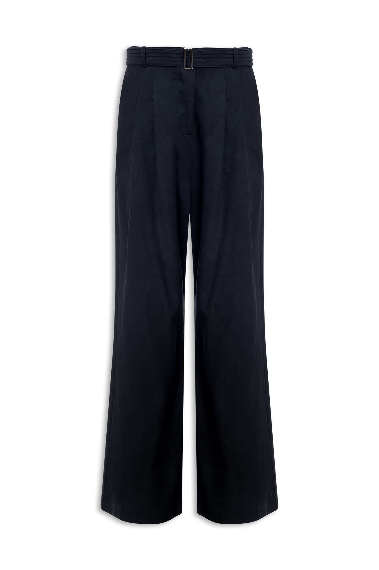 CALÇA AMPLA PREGAS CINTO