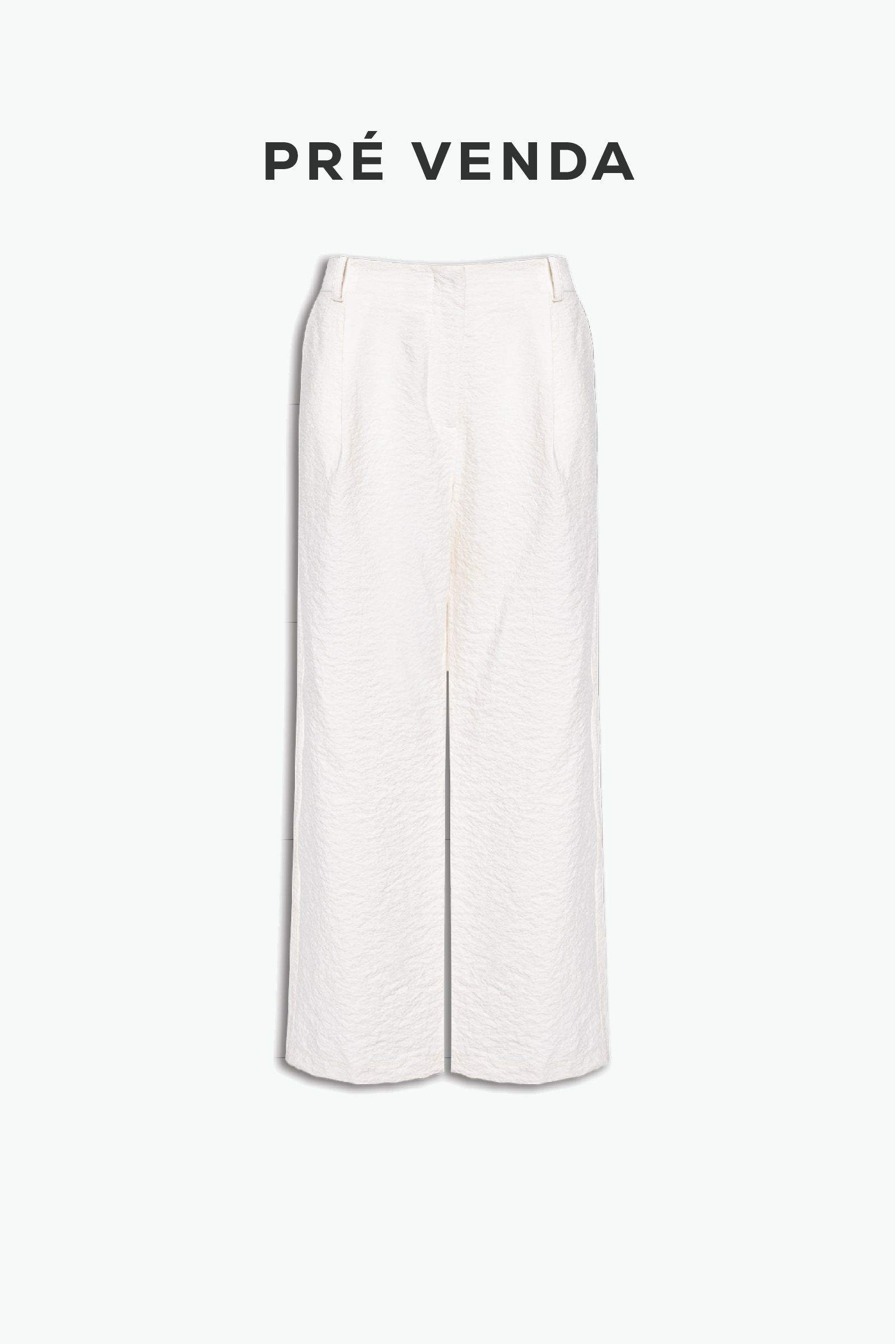 CALÇA SEDA COM PREGAS