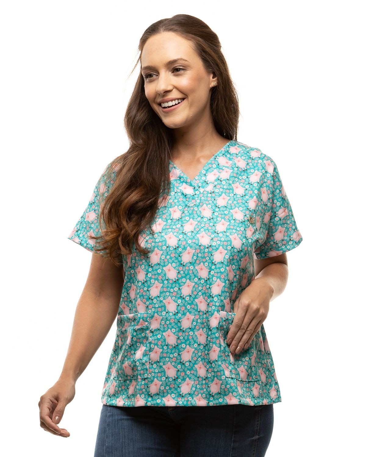 Pig sale scrub top