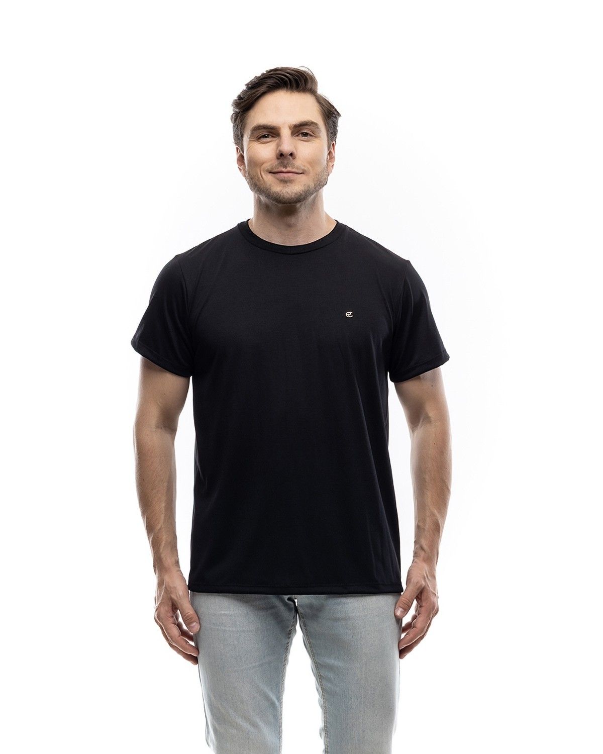 Camiseta Masculina Sem Punho Preto