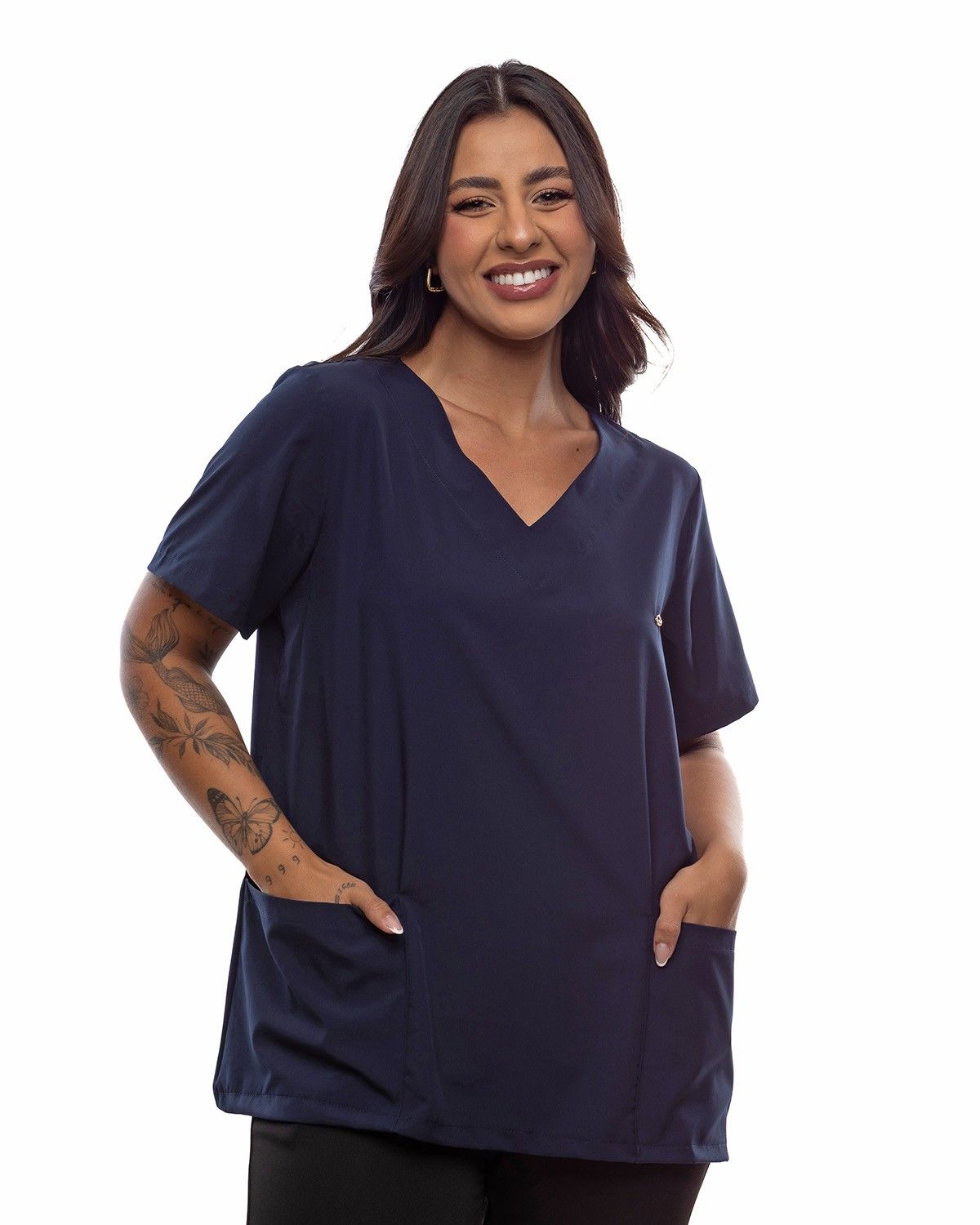 Blusa Feminina Basic Navy