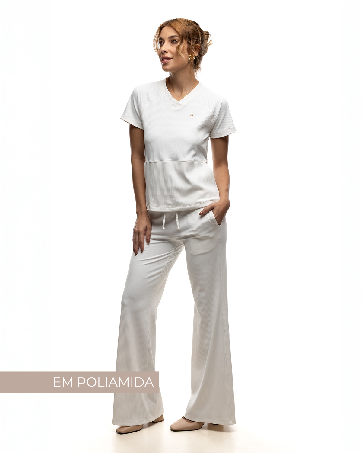 Scrub Pijama Cirúrgico Amy Fresh Off White
