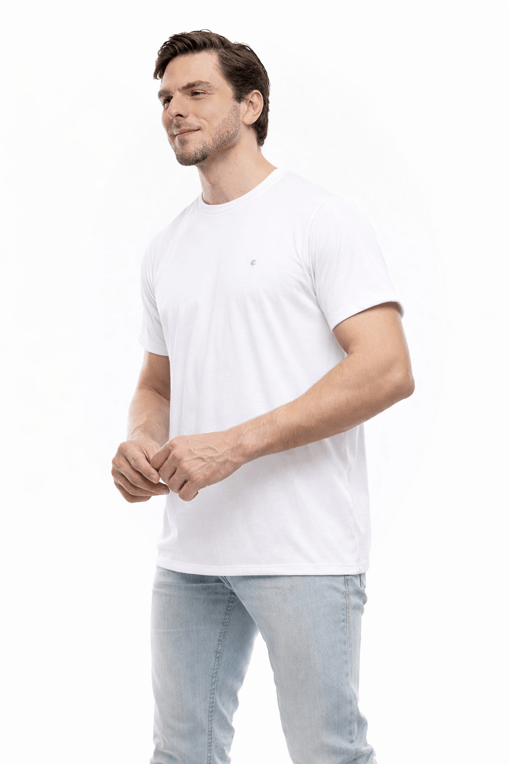 Camiseta Masculina Sem Punho Branco