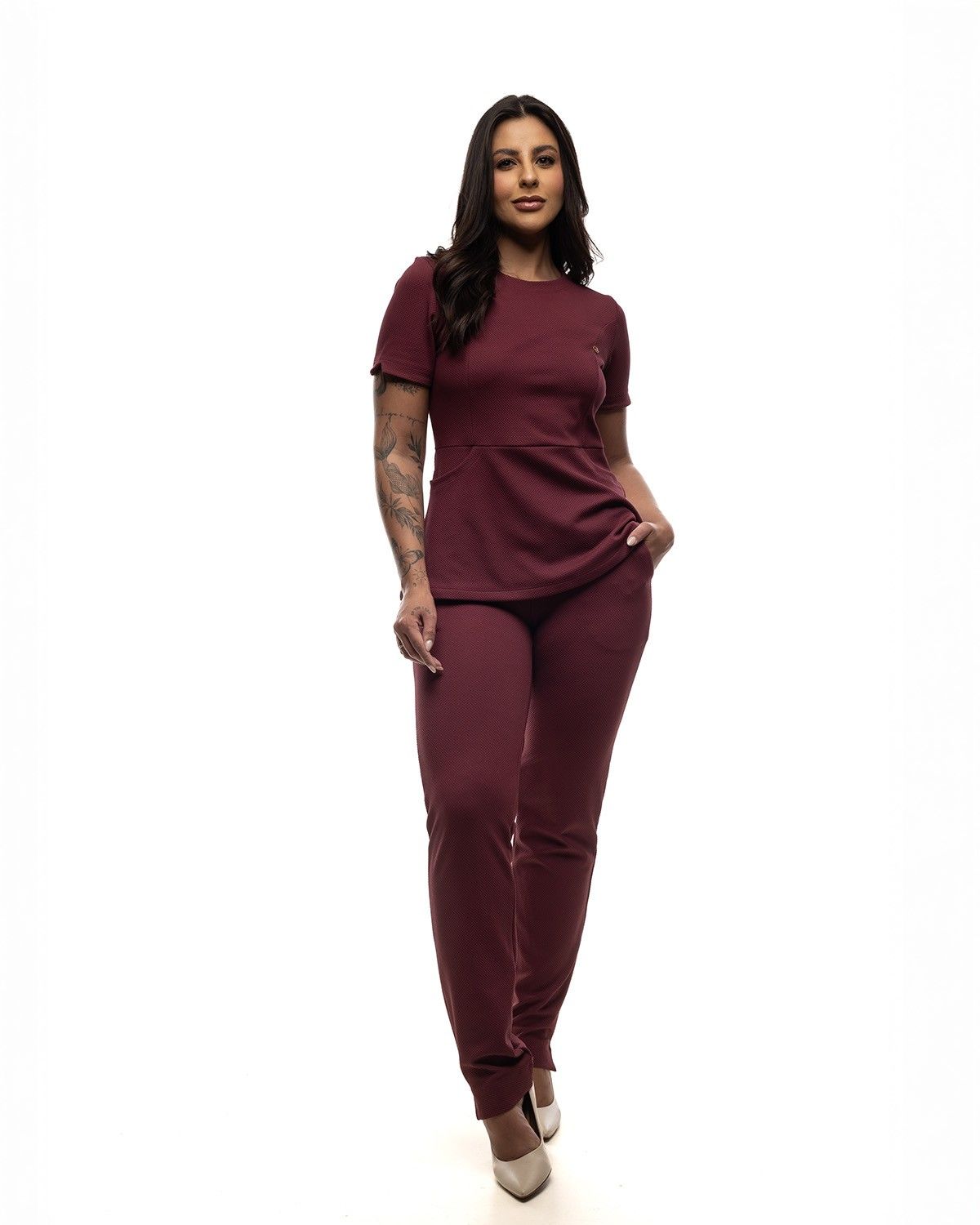 Scrub Pijama Cirúrgico Feminino Alloy Marsala
