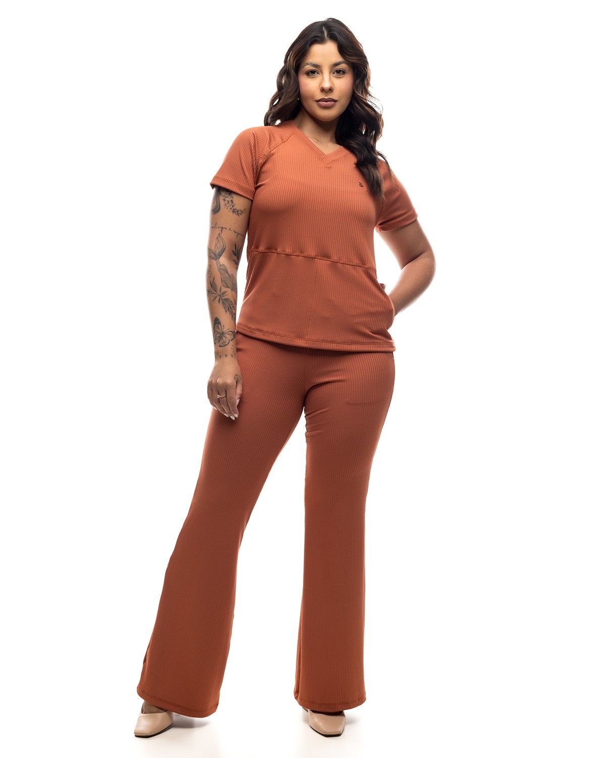 Scrub Pijama Cirúrgico Feminino Amy Terracota