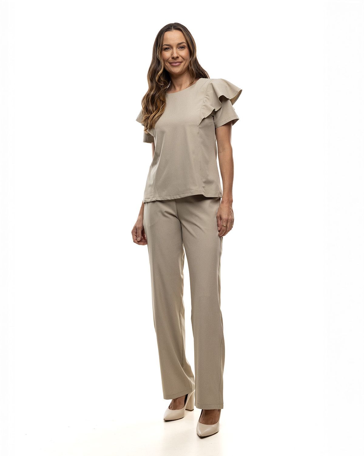 Scrub Pijama Cirúrgico Feminino Liora Areia