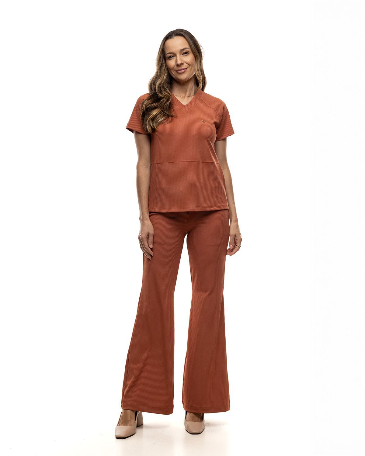 Scrub Pijama Cirúrgico Feminino Amy Terracota