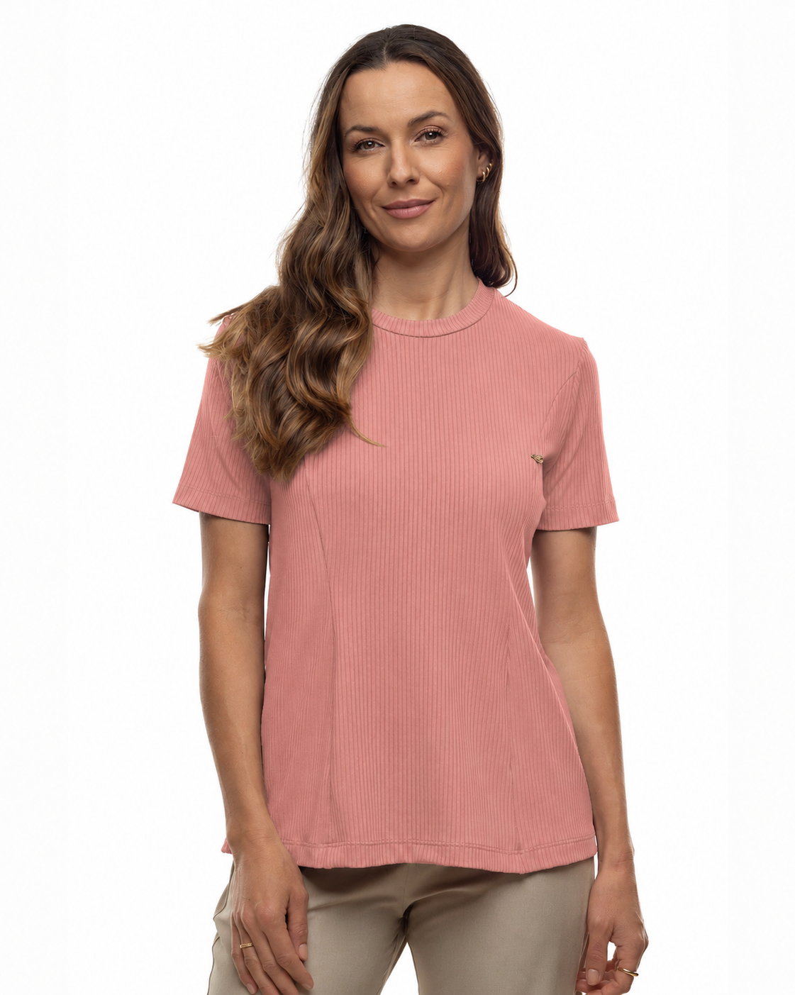 Blusa Feminina Canelada Velvet Rose