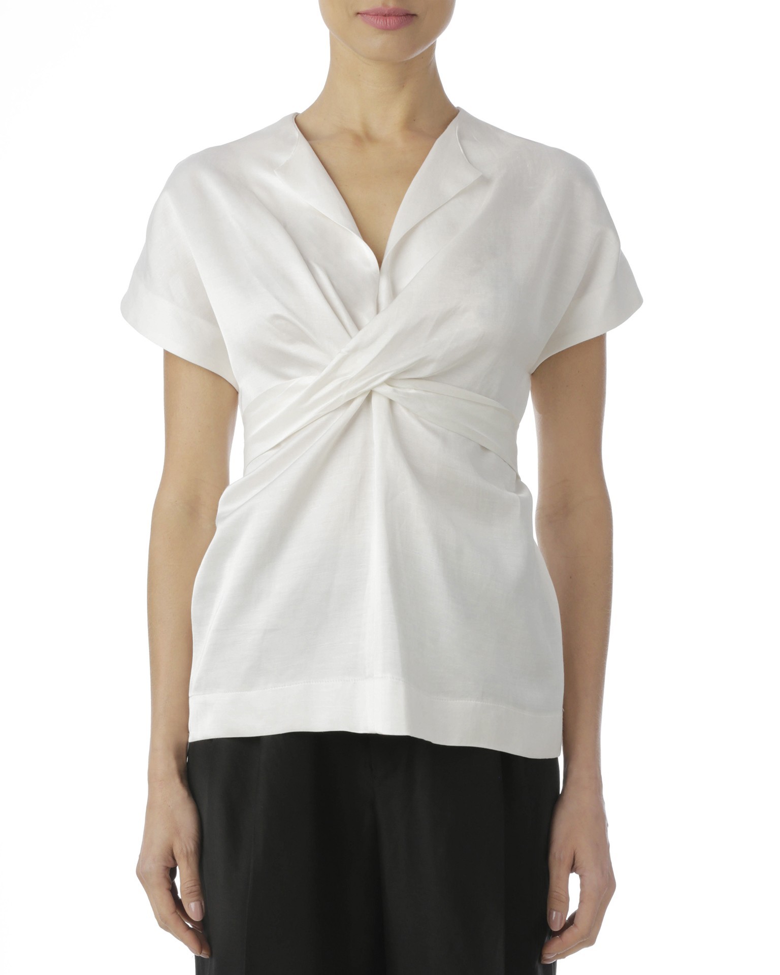 blusa faixa cruzada branca