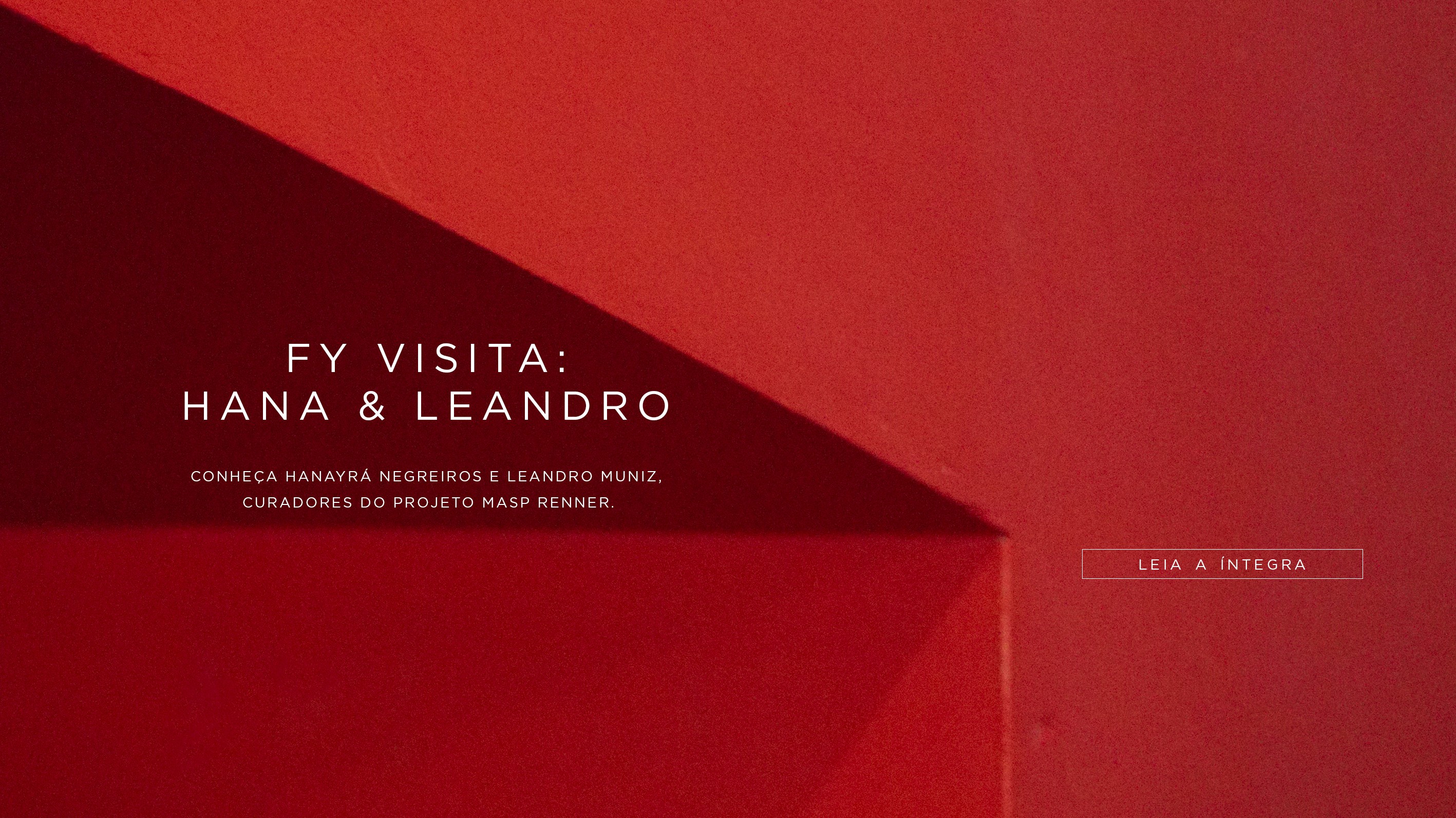 Banner desk FY Visita: Hana e Leandro
