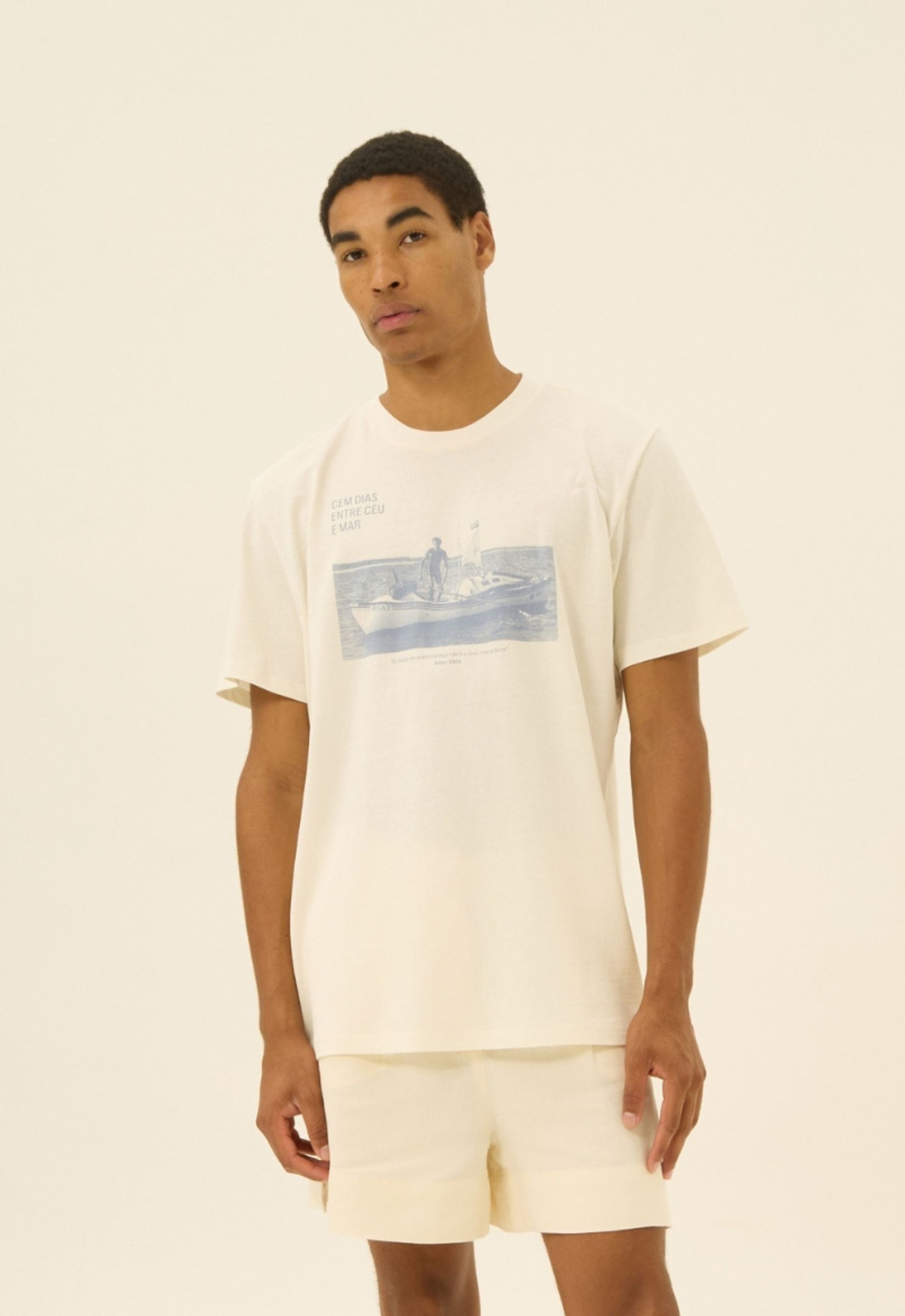 Foto do produto Camiseta Regular Chegada Barco Amyr Klink