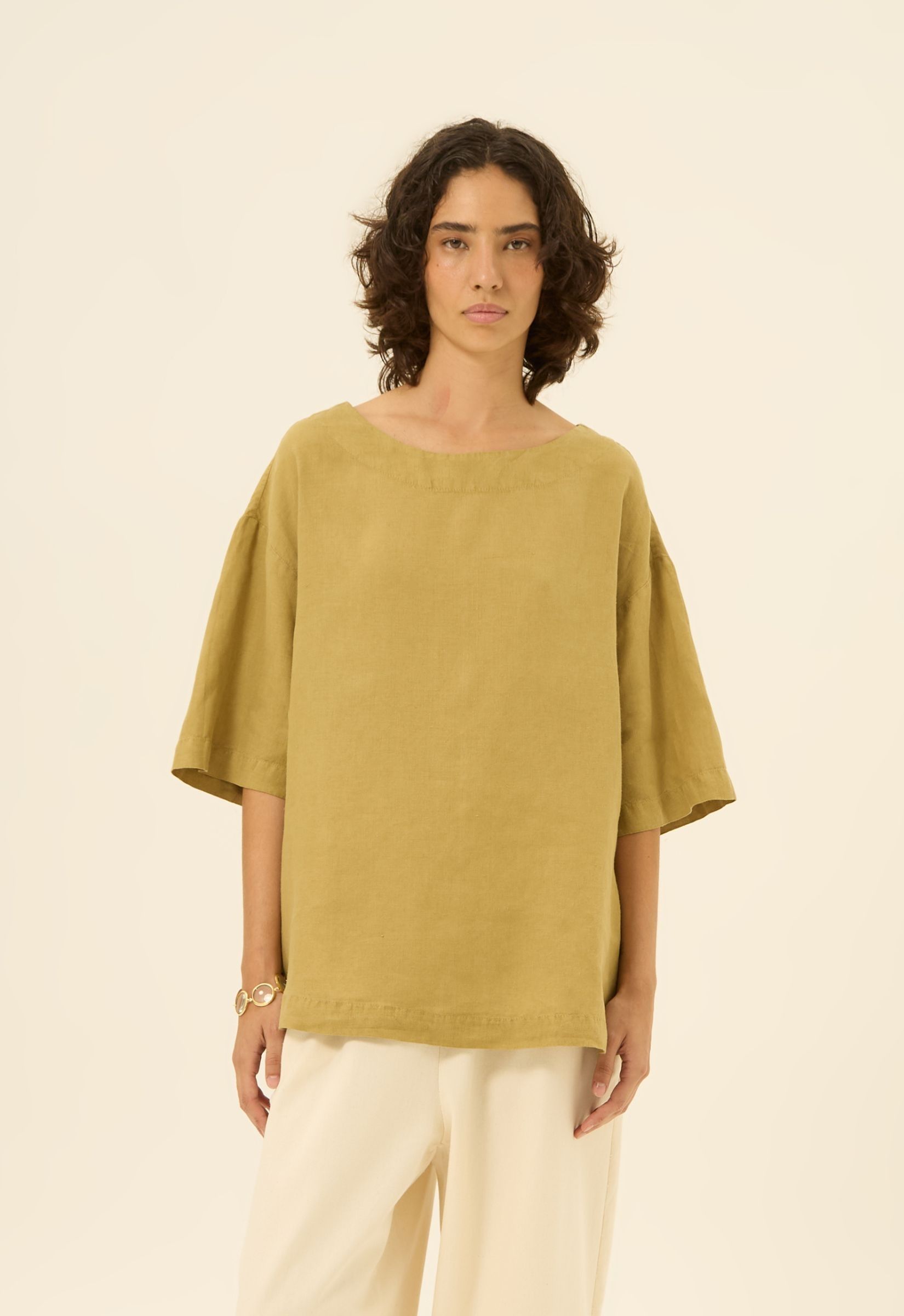 Foto do produto Blusa Linho Gaia Verde Româ
