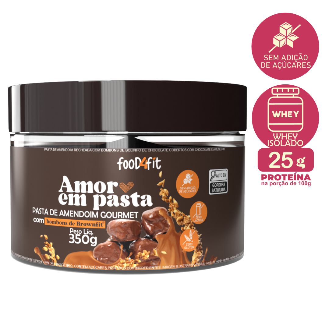 Amor em Pasta zero açúcar 350g (Pasta de amendoim gourmet) - FOOD