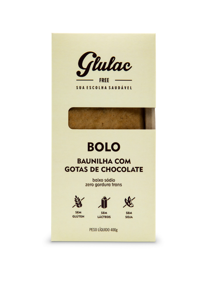 Bolo de Baunilha com Gotas de Chocolate - 400g
