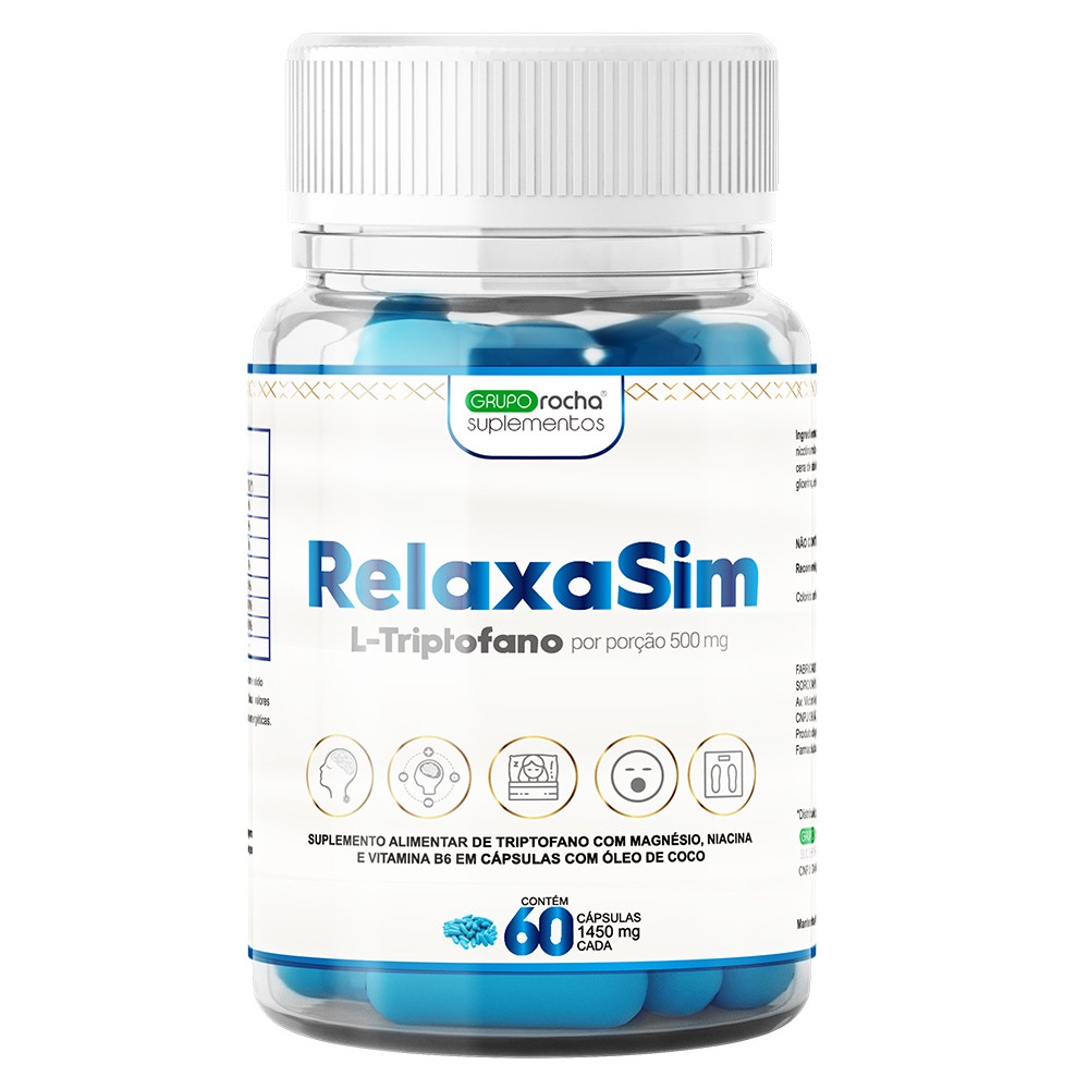 RelaxaSim -  Regula o Sono e sua Ansiedade e Fortalece o Sistema Imunológico - 60 Cápsulas