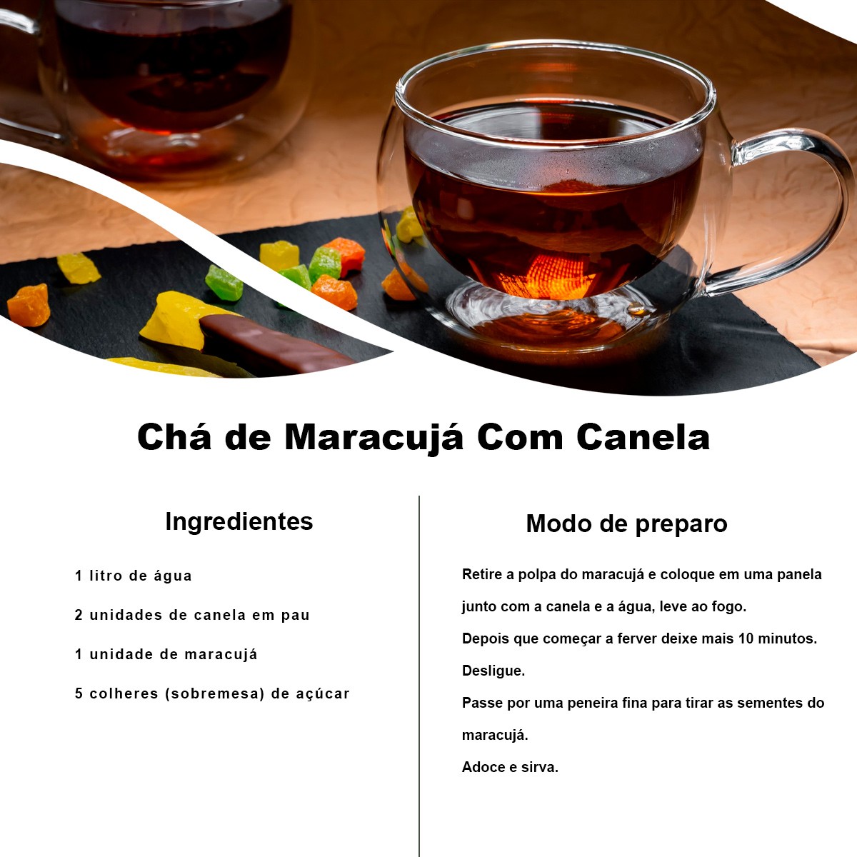 Kit 2 pct Chá de Maracujá - Passiflora Alata Dryander - 100g