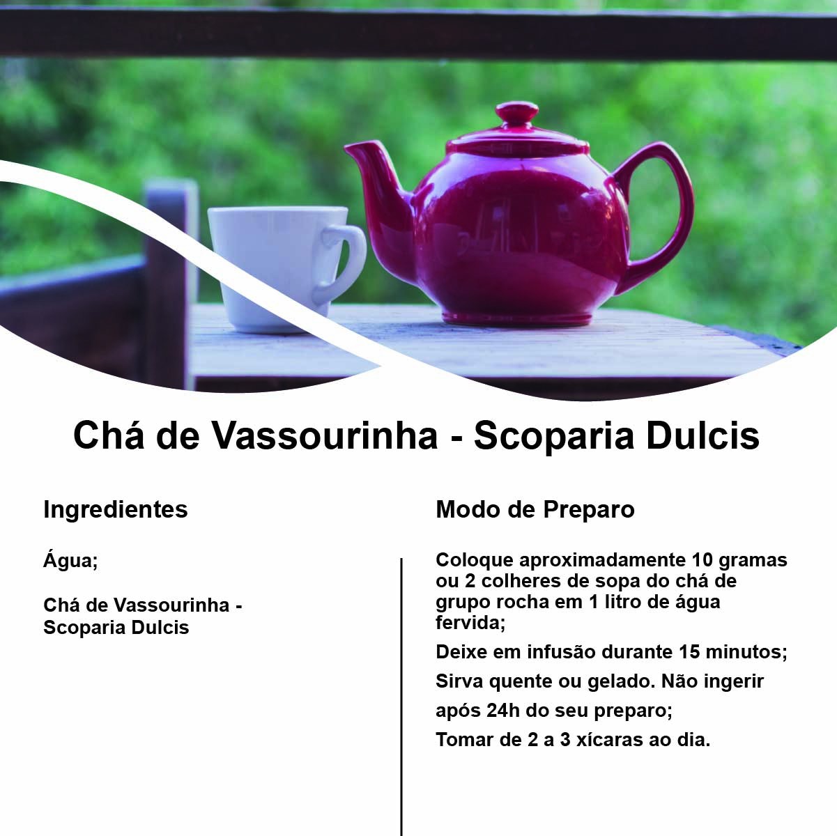Chá de Vassourinha - Scoparia Dulcis - 100g