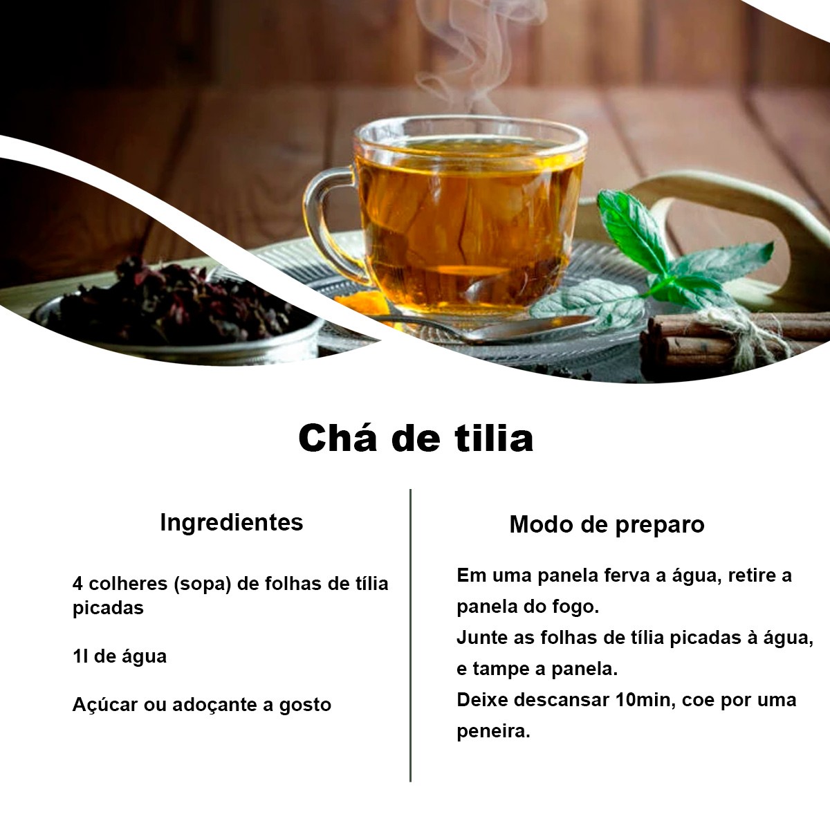 Chá de Tília - Tilia cordata Miller - 50g