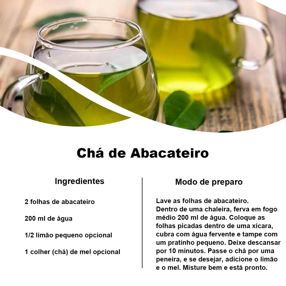 Chá de Abacateiro - Persea gratissima G. - 100g