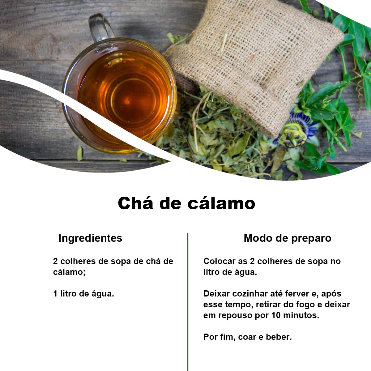 Chá de Calamo Aromático - Acorus Calamus L. - 50g