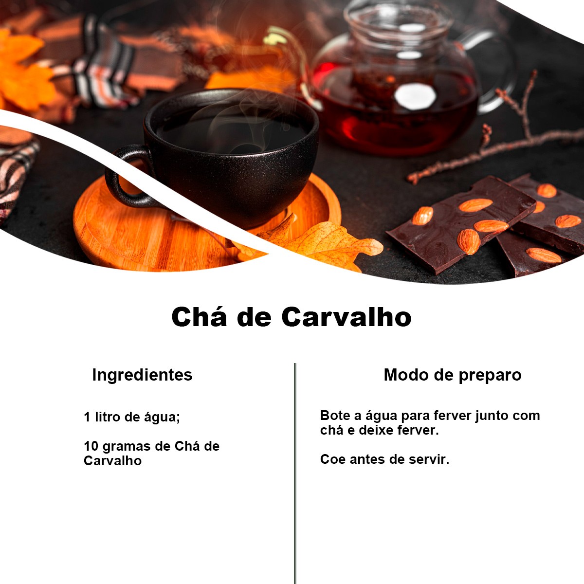 Chá de Carvalho - Querci Ilecis Lignum - 50g