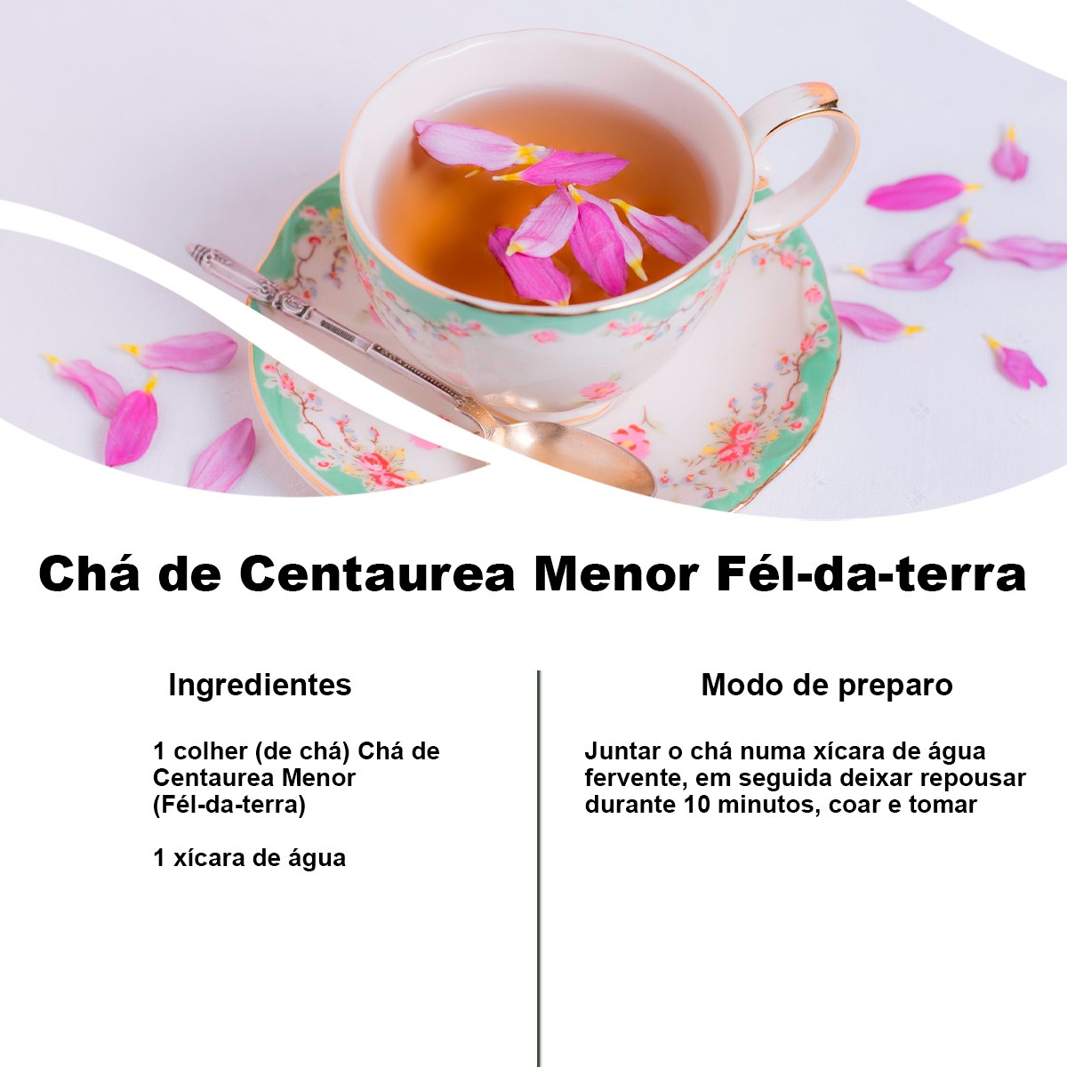 Chá de Centaurea Menor (Fél-da-terra) – Centaurium Erythraea – 50g