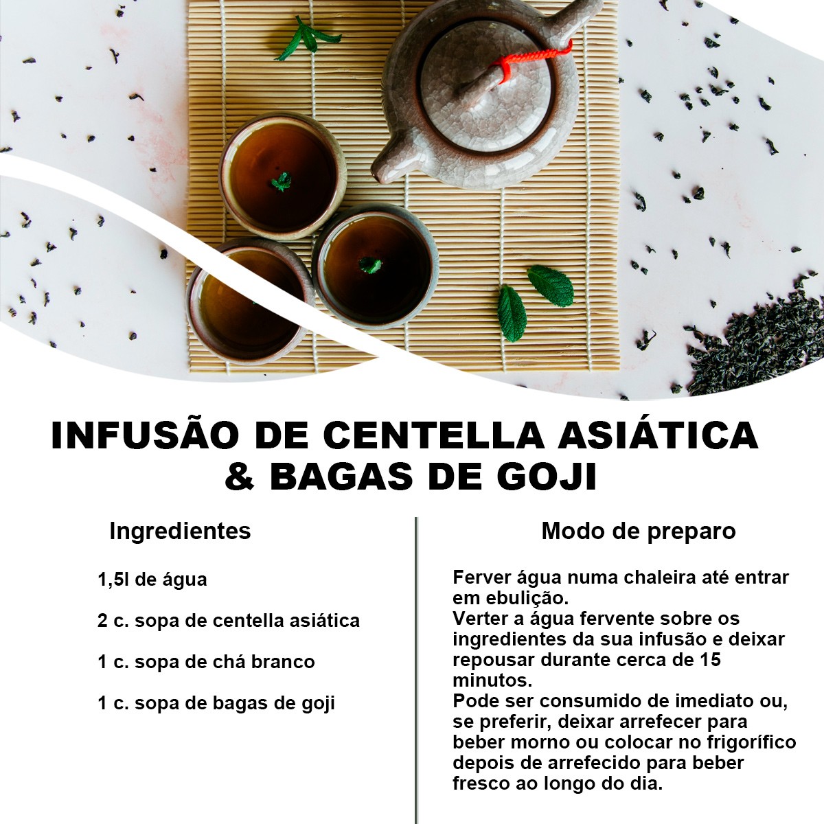 Chá de Centella Asiática - Centella Asiatica L. - 50g