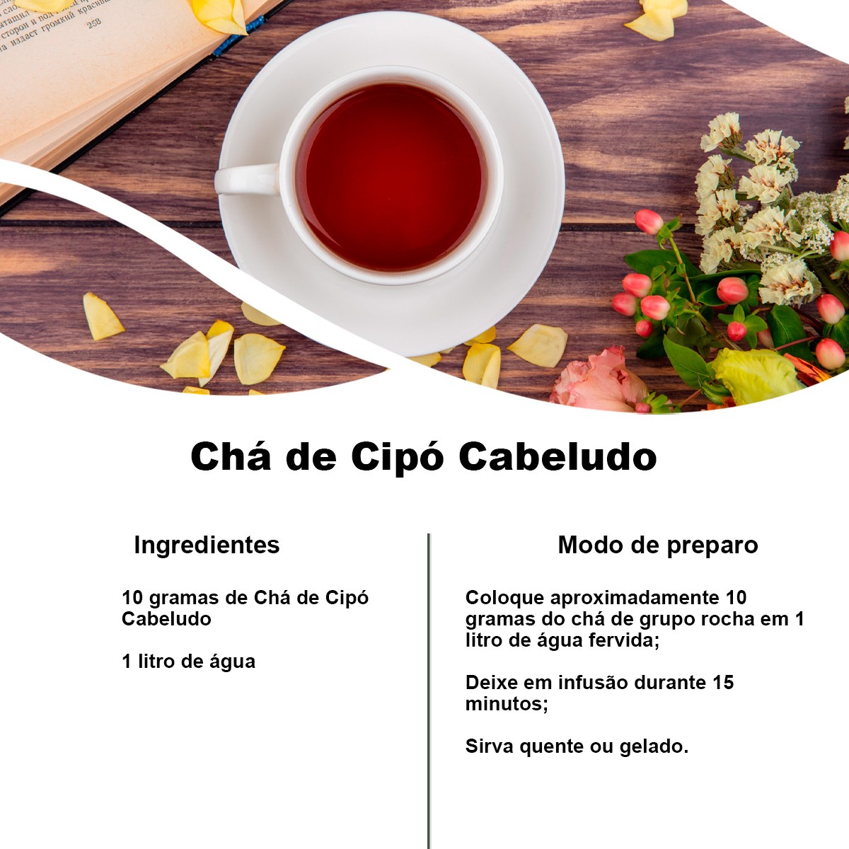Chá de Cipó Cabeludo- Mikania Hirsutissima - D. C. - 50g