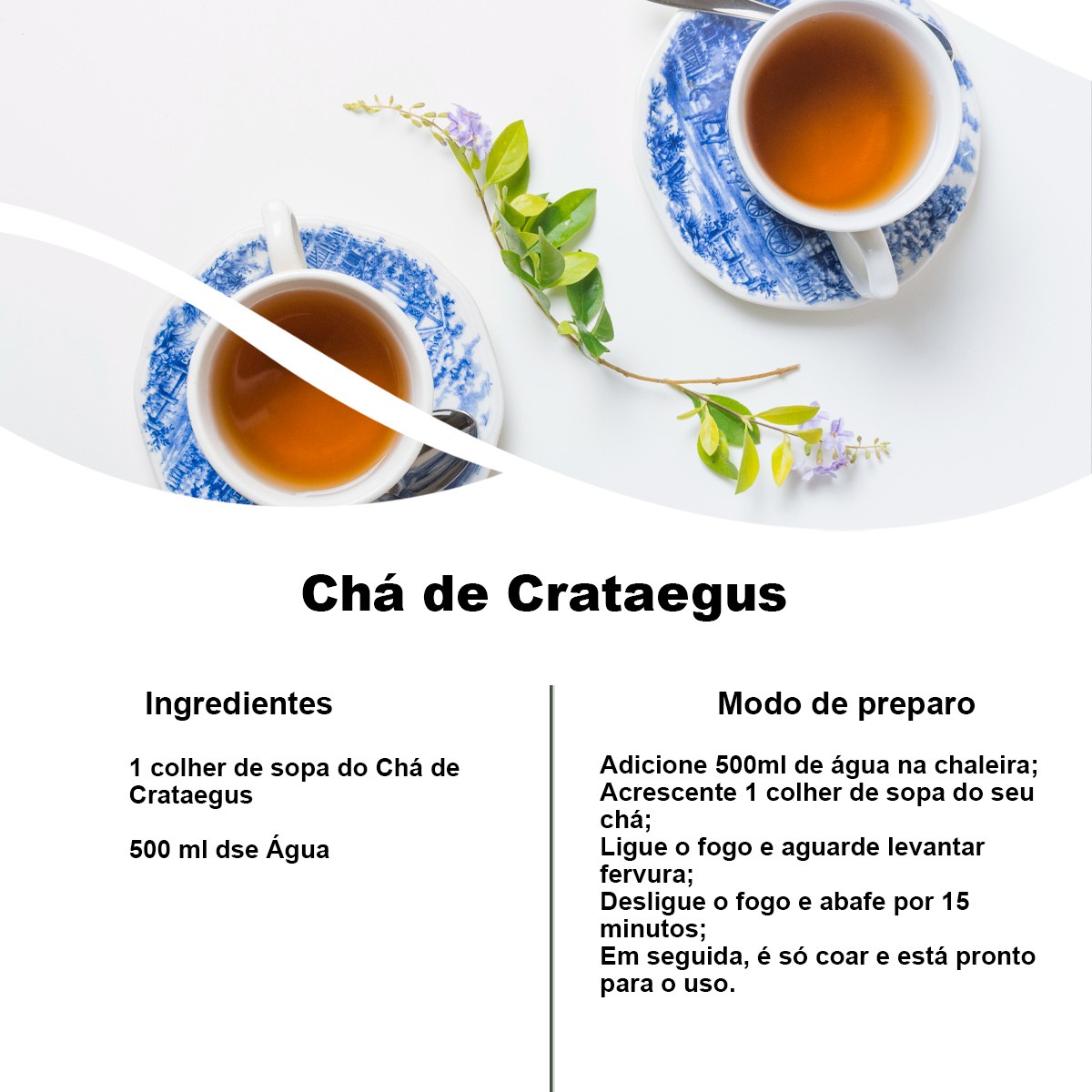 Chá de Crataegus – Crataegus Oxyacantha L. – 50g