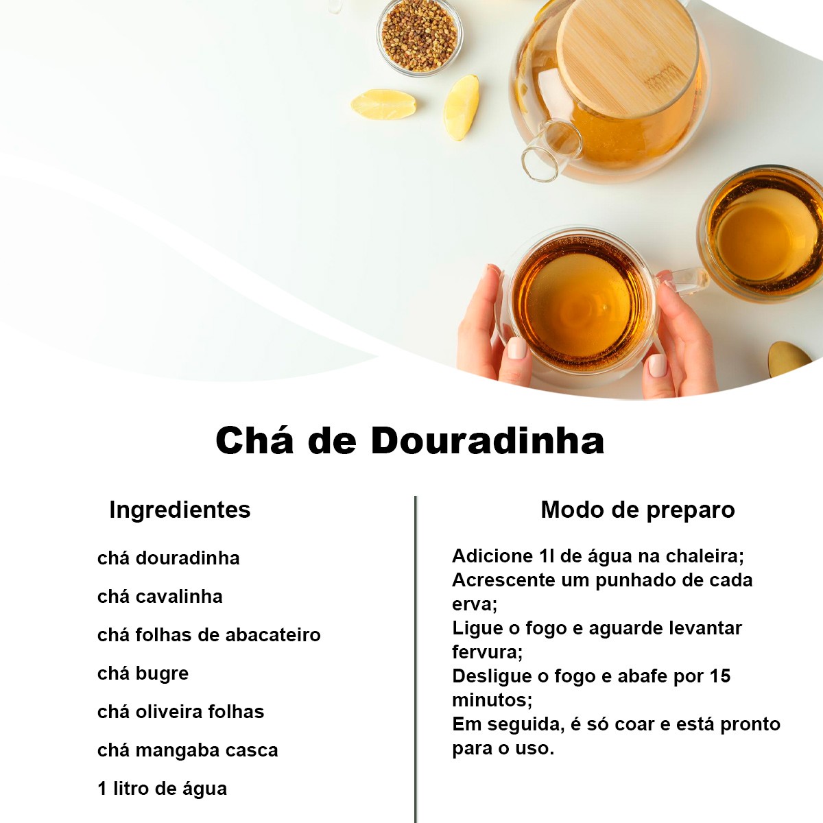 Chá de Douradinha - Waltheria douradinha - 100g