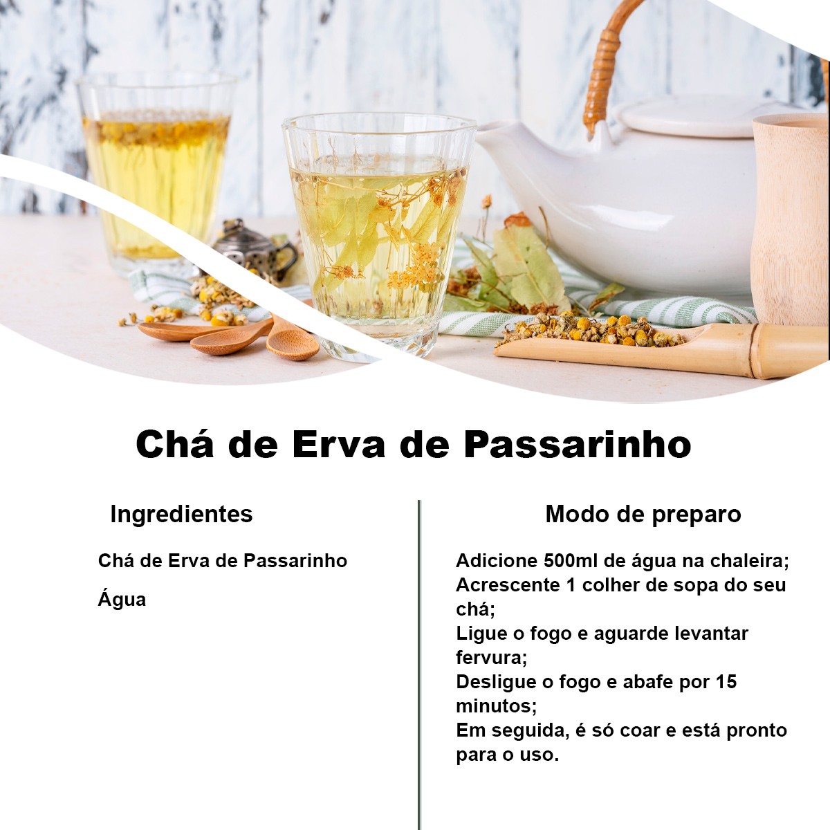 Chá de Erva de Passarinho - Struthanthus Flexicaulis Mart. - 100g