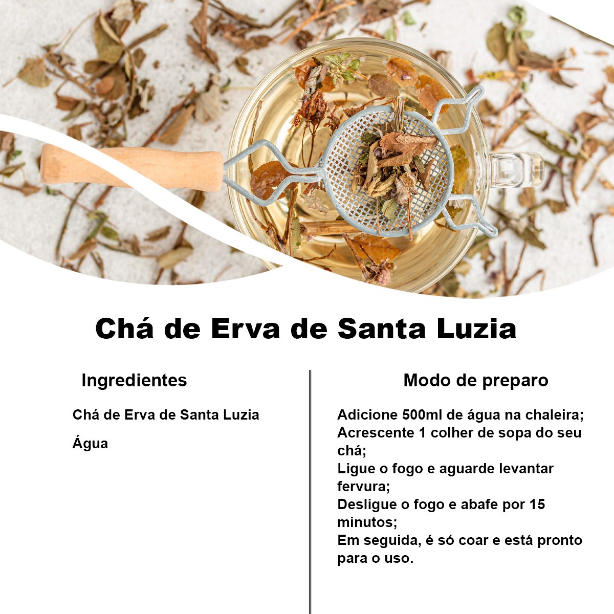 Chá de Erva de Santa Luzia - Commelina Erecta - 100g