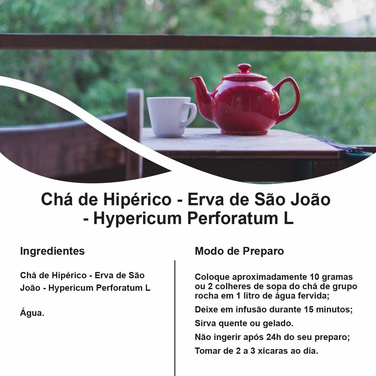 Chá de Hipérico - Erva de São João - Hypericum Perforatum L. - 50g
